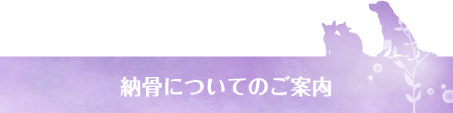 納骨についてのご案内